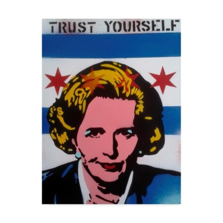 Trademark Fine Art Abstract Graffiti 'Trust Yourself' Canvas Art, 24x32 ALI24237-C2432GG